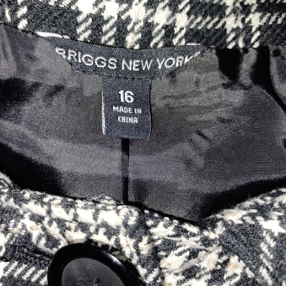 Briggs New York Black & White Swing Blazer Jacket Size 16 - Picture 5 of 5